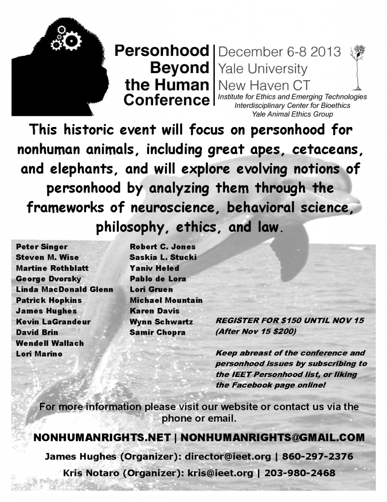Yale Nonhuman Rights Conference Flyer