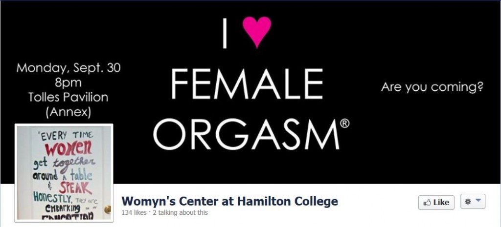 Hamilton College Womyn's Center - I love female orgasm